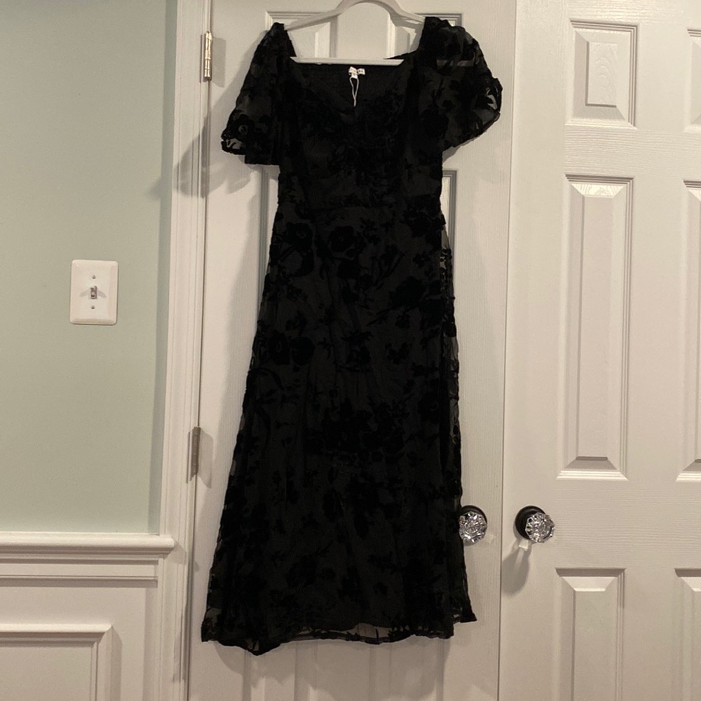 Baltic born velvet midi dress